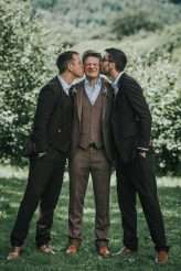 Cool Tattooed B&G Wedding at FForest wearing headpiece(s) from Curious Fair