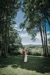 Cool Tattooed B&G Wedding at FForest wearing headpiece(s) from Curious Fair