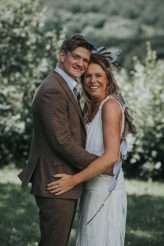 Cool Tattooed B&G Wedding at FForest wearing headpiece(s) from Curious Fair