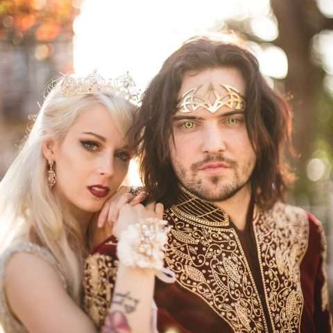 Big Budget Vampire Royalty Wedding_via Rock n Roll Bride_Creatrix Photography (74)