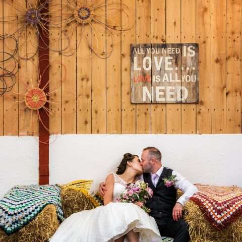 Mismatched Farm Wedding with Llamas, Sheep and Ducks! (30)