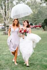 Rainy Rustic Wedding at Home with a Real Rainbow (23)