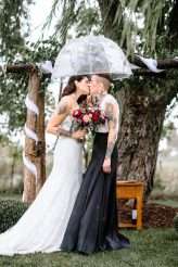Rainy Rustic Wedding at Home with a Real Rainbow (31)