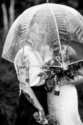 Rainy Rustic Wedding at Home with a Real Rainbow (39)