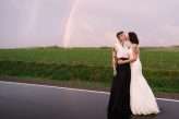 Rainy Rustic Wedding at Home with a Real Rainbow (44)
