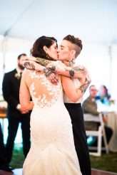 Rainy Rustic Wedding at Home with a Real Rainbow (49)