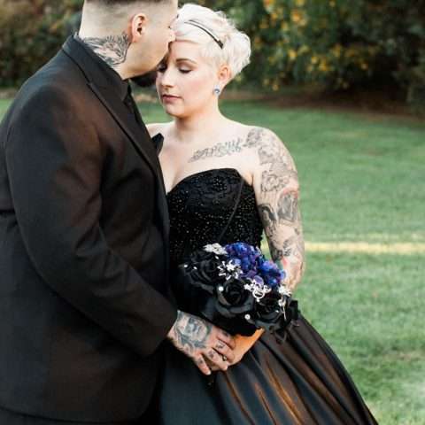 Romantic Gothic & Addams Family Wedding (20)