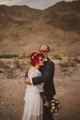 A Las Vegas Wedding with a Roller Skating Bride & A Hotel Room Pizza Party Reception (23)