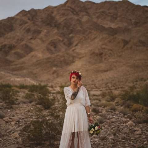 A Las Vegas Wedding with a Roller Skating Bride & A Hotel Room Pizza Party Reception (36)