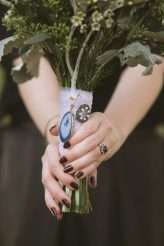 Whimsical & Dark Wedding with a Black Wedding Dress (10)