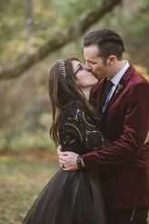 Whimsical & Dark Wedding with a Black Wedding Dress (26)