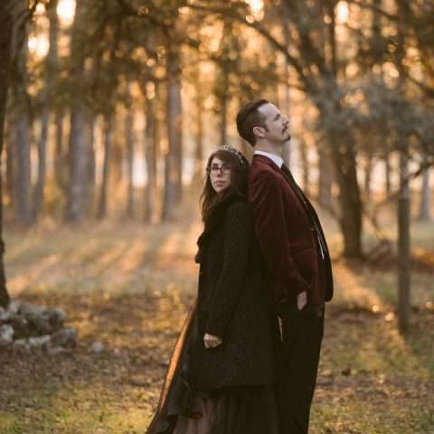 Whimsical & Dark Wedding with a Black Wedding Dress (29)