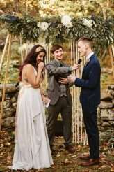 Bohemian Vegan Wedding with a Smoke Bomb Recessional! (38)