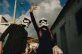Black Sand Beach Ceremony in Azores with Everyone in Masks (2)