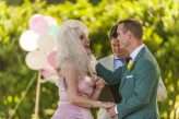 Fifties Prom Wedding with a Homemade Pink Wedding Dress! (11)