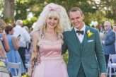 Fifties Prom Wedding with a Homemade Pink Wedding Dress! (14)a