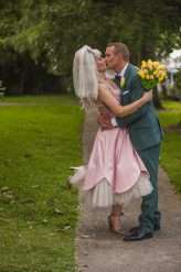 Fifties Prom Wedding with a Homemade Pink Wedding Dress! (15)