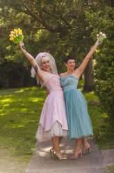 Fifties Prom Wedding with a Homemade Pink Wedding Dress! (18)