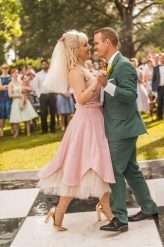 Fifties Prom Wedding with a Homemade Pink Wedding Dress! (58)