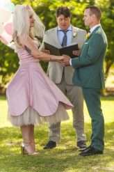 Fifties Prom Wedding with a Homemade Pink Wedding Dress! (8)