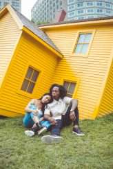 Fashion Editorial Inspired Engagement Shoot at a Sinking Yellow House (22)