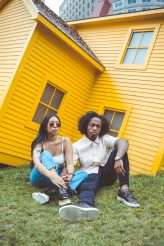 Fashion Editorial Inspired Engagement Shoot at a Sinking Yellow House (23)