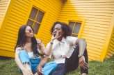 Fashion Editorial Inspired Engagement Shoot at a Sinking Yellow House (25)