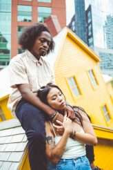 Fashion Editorial Inspired Engagement Shoot at a Sinking Yellow House (30)