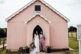 Wes Anderson Inspired Wedding in a Pink Tin Chapel (31)