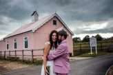 Wes Anderson Inspired Wedding in a Pink Tin Chapel (75)
