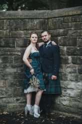Eco & Ethical Quaker Wedding with the Bride in a Tartan Wedding Dress! (15)