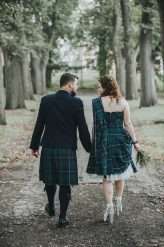 Eco & Ethical Quaker Wedding with the Bride in a Tartan Wedding Dress! (17)