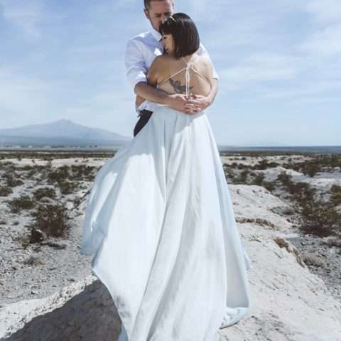Intimate Wedding at The Las Vegas Neon Boneyard & a Bride with a Broken Wrist! (47)