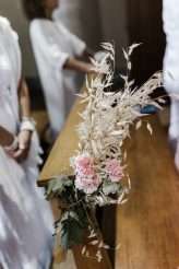 Tuscan Pool Party Wedding With Frida Kahlo Bride & All the Guests in White (22)