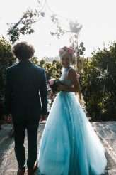 Tuscan Pool Party Wedding With Frida Kahlo Bride & All the Guests in White (37)