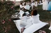 Tuscan Pool Party Wedding With Frida Kahlo Bride & All the Guests in White (45)