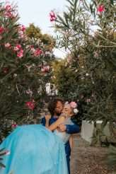 Tuscan Pool Party Wedding With Frida Kahlo Bride & All the Guests in White (46)