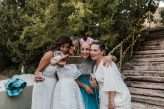 Tuscan Pool Party Wedding With Frida Kahlo Bride & All the Guests in White (52)