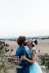 Tuscan Pool Party Wedding With Frida Kahlo Bride & All the Guests in White (53)