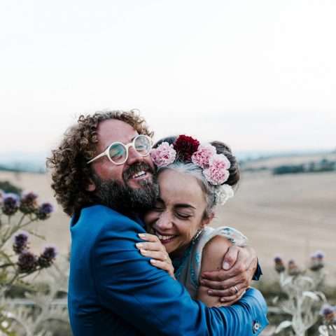 Tuscan Pool Party Wedding With Frida Kahlo Bride & All the Guests in White (55)