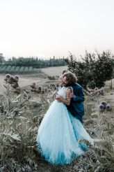 Tuscan Pool Party Wedding With Frida Kahlo Bride & All the Guests in White (58)