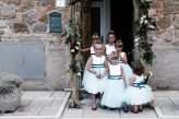 Tuscan Pool Party Wedding With Frida Kahlo Bride & All the Guests in White (8)