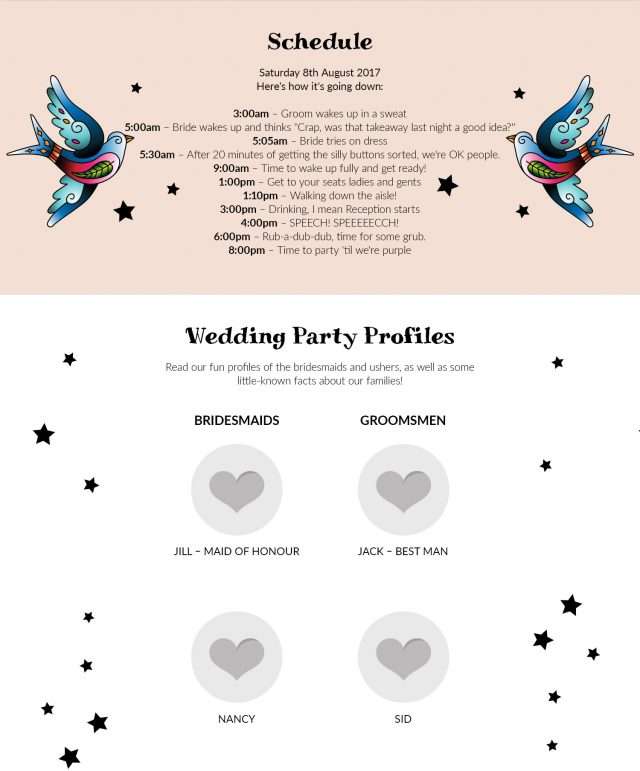Examples wedding name website domain Wedding Business