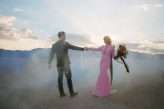 Dry Lake Bed Las Vegas Elopement with the Bride in Pink (75)