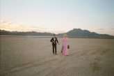 Dry Lake Bed Las Vegas Elopement with the Bride in Pink (78)
