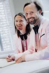 Intimate London Wedding with The Grooms in Matching Pink Suits! (25)