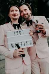 Intimate London Wedding with The Grooms in Matching Pink Suits! (38)