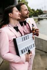 Intimate London Wedding with The Grooms in Matching Pink Suits! (39)