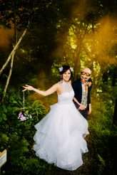 Orange & Purple, Foxes & Cats, Art & Geometric Wedding (45)