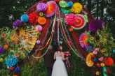 Bohemian Forest Wedding Inspired by the South American Sunset (with the Bride in a Hand-Painted Dress!) (29)